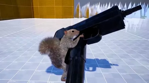 بازی کامپیوتری عجیب سنجاب با یک تفنگ
